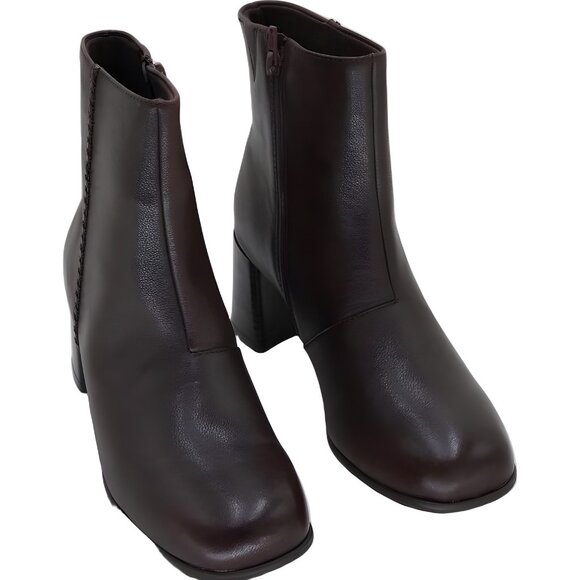 Clarks Collection Keirsta Faye Brown Leather Ankle Boots Women's US 8.5M - Picture 1 of 6